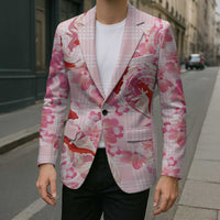 Pink Palaka Hawaii Aloha Blazer Koi Pond Mix Sakura - Polynesian Pride