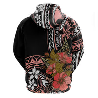 Hawaii Valentine Zip Hoodie Plumeria Aloha Wau Ia Oe LT7 - Polynesian Pride