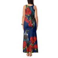 New Zealand Tank Maxi Dress Tui Couple with Pohutukawa LT7 - Polynesian Pride