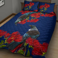 New Zealand Pohutukawa with Tui Birds Quilt Bed Set Version 2 LT7 - Polynesian Pride