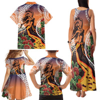 Hawaii Women's Day Tribal Family Matching Tank Maxi Dress and Hawaiian Shirt Pele Honua Mea LT7 - Polynesian Pride