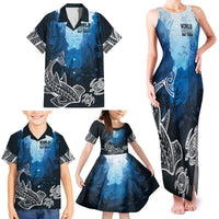 World Ocean Day Pasifika Family Matching Tank Maxi Dress and Hawaiian Shirt Awaken New Depths LT7 - Polynesian Pride