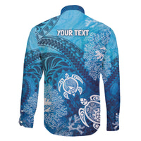 Hawaii World Ocean Day Family Matching Off Shoulder Short Dress and Hawaiian Shirt Kakau Turtles LT7 - Polynesian Pride