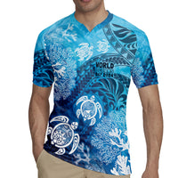 Hawaii World Ocean Day Rugby Jersey Kakau Turtles LT7 - Polynesian Pride