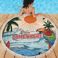 Summer Holiday It's 5 o'clock Somewhere Vintage Hawaii Beach Blanket