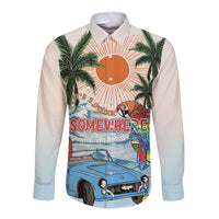 Summer Holiday It's 5 o'clock Somewhere Vintage Hawaii Long Sleeve Button Shirt LT7 Unisex Colorful - Polynesian Pride
