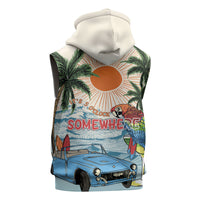 Summer Holiday It's 5 o'clock Somewhere Vintage Hawaii Sleeveless Zip Hoodie