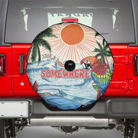 Summer Holiday It's 5 o'clock Somewhere Vintage Hawaii Spare Tire Cover