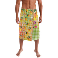 Aloha Hawaii Palaka Print Mango Plumeria Lavalava Tropical Vibes