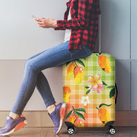 Aloha Hawaii Palaka Print Mango Plumeria Luggage Cover Tropical Vibes