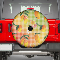 Aloha Hawaii Palaka Print Mango Plumeria Spare Tire Cover Tropical Vibes