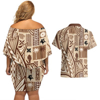 samoa-tapa-couples-matching-off-shoulder-short-dress-and-hawaiian-shirt-siapo-mix-tatau-patterns