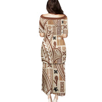 Samoa Tapa Family Matching Puletasi Dress and Hawaiian Shirt Siapo Mix Tatau Patterns LT7 - Polynesian Pride