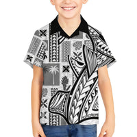 Samoa Tapa Hawaiian Shirt Siapo Mix Tatau Patterns - White LT7 - Polynesian Pride