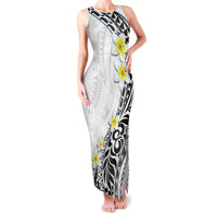 Hawaii Aloha Family Matching Tank Maxi Dress and Hawaiian Shirt Plumeria Vintage - White LT7 Mom's Dress White - Polynesian Pride