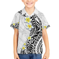 Hawaii Aloha Kid Hawaiian Shirt Plumeria Vintage - White LT7 Kid White - Polynesian Pride