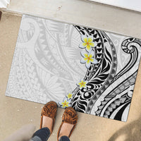 Hawaii Aloha Rubber Doormat Plumeria Vintage - White LT7 - Polynesian Pride