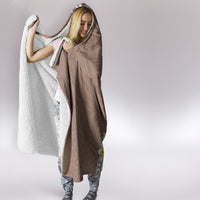 Hawaii Aloha Hooded Blanket Plumeria Vintage - Brown LT7 - Polynesian Pride