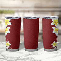 Hawaii Aloha Tumbler Cup Plumeria Vintage - Red LT7 - Polynesian Pride