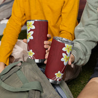 Hawaii Aloha Tumbler Cup Plumeria Vintage - Red LT7 - Polynesian Pride