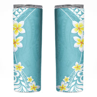 Hawaii Aloha Skinny Tumbler Plumeria Vintage - Turquoise LT7 Turquoise - Polynesian Pride