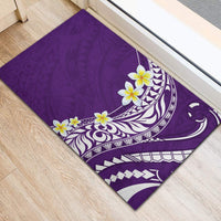 Hawaii Aloha Rubber Doormat Plumeria Vintage - Violet LT7 - Polynesian Pride
