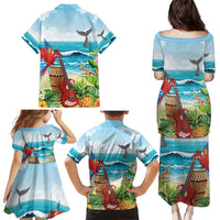 Aloha Honolulu Festival Family Matching Puletasi and Hawaiian Shirt Ukulele By The Shore LT7 - Polynesian Pride