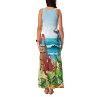 Aloha Honolulu Festival Family Matching Tank Maxi Dress and Hawaiian Shirt Ukulele By The Shore LT7 - Polynesian Pride