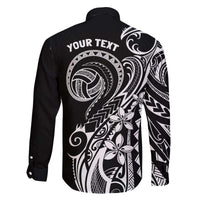 Polynesia Beach Volleyball Personalized Family Matching Off The Shoulder Long Sleeve Dress and Hawaiian Shirt Basic