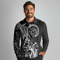 Polynesia Beach Volleyball Personalized Long Sleeve Polo Shirt Basic