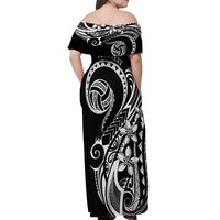 Polynesia Beach Volleyball Personalized Off Shoulder Maxi Dress Basic