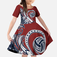 Polynesia Beach Volleyball Personalized Family Matching Off Shoulder Maxi Dress and Hawaiian Shirt Special