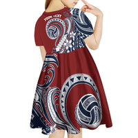 Polynesia Beach Volleyball Personalized Kid Short Sleeve Dress Special