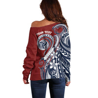 Polynesia Beach Volleyball Personalized Off Shoulder Sweater Special