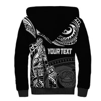 Personalised Father's Day American Samoa Sherpa Hoodie Polynesian Dad & Kid LT7 - Polynesian Pride