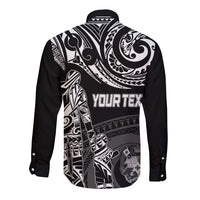 Personalised Father's Day Tonga Long Sleeve Button Shirt Polynesian Dad & Kid LT7 - Polynesian Pride