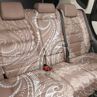Polynesia Plumeria Lei Back Car Seat Cover Beige Curves Motif LT7 - Polynesian Pride