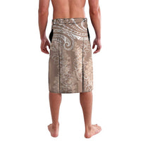 Polynesia Plumeria Lei Lavalava Beige Curves Motif