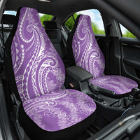 Polynesia Plumeria Lei Car Seat Cover Periwinkle Curves Motif LT7 One Size Periwinkle - Polynesian Pride