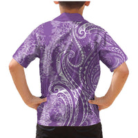 Polynesia Plumeria Lei Family Matching Mermaid Dress and Hawaiian Shirt Periwinkle Curves Motif LT7 - Polynesian Pride