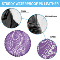 Polynesia Plumeria Lei Spare Tire Cover Periwinkle Curves Motif LT7 - Polynesian Pride