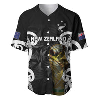 New Zealand WC2026 Custom Black Baseball Jersey Silver Fern