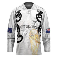New Zealand WC2026 Custom White Hockey Jersey Silver Fern