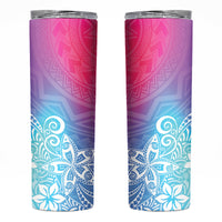 Polynesia Skinny Tumbler Plumeria Galaxy Gradient Curves