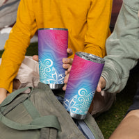 Polynesia Tumbler Cup Plumeria Galaxy Gradient Curves