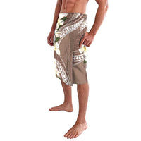 Aloha Hawaii Festive Lavalava Frangipani Lace Classic - Beige