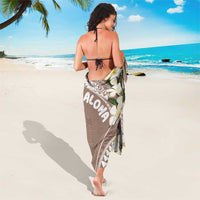 Aloha Hawaii Festive Sarong Frangipani Lace Classic - Beige