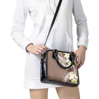 Aloha Hawaii Festive Shoulder Handbag Frangipani Lace Classic - Beige