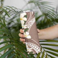 Aloha Hawaii Festive Skinny Tumbler Frangipani Lace Classic - Beige LT7 - Polynesian Pride
