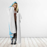 Aloha Hawaii Festive Hooded Blanket Frangipani Lace Classic - Turquoise